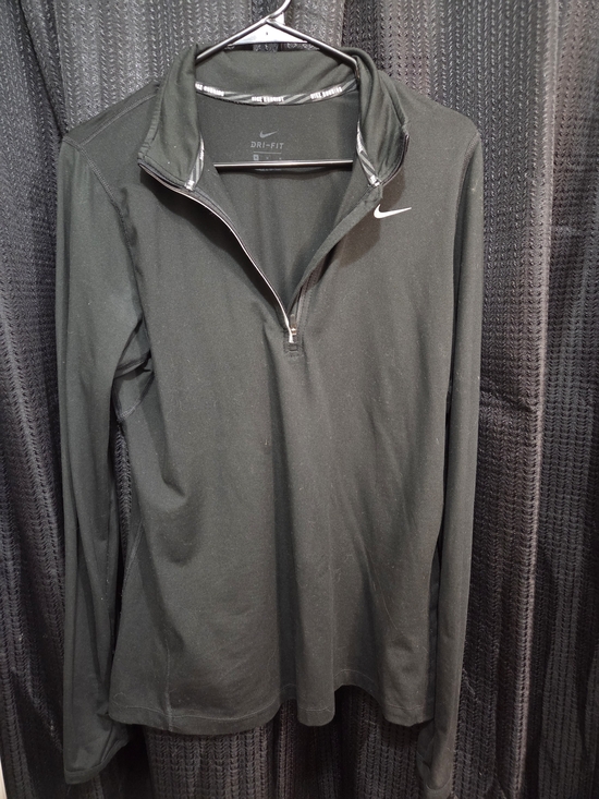 Nike Tops - Nike Black Dri-FIT Quarter Zip Pullover SIZE MED